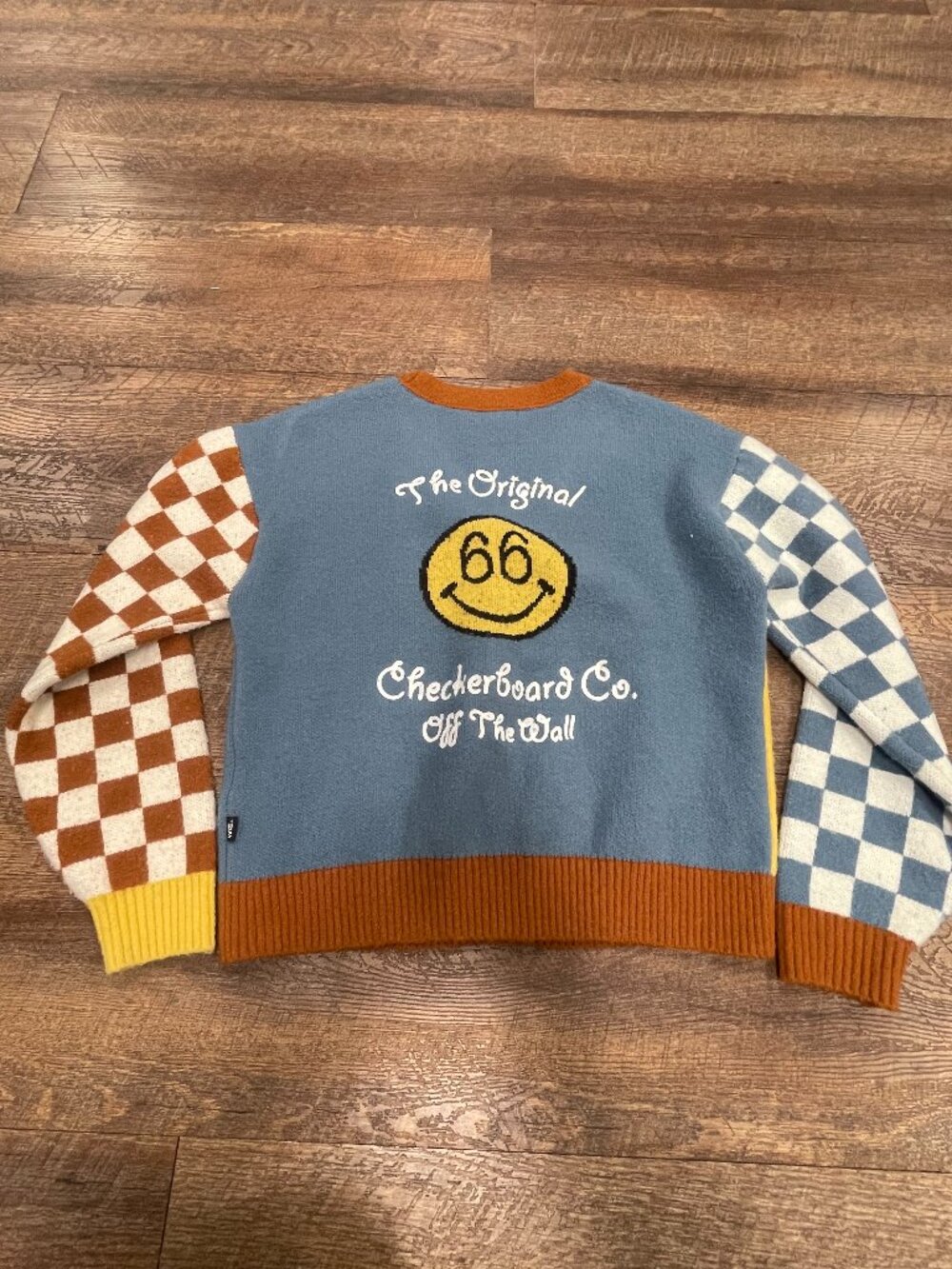 Vans Original Checkerboard Co. 66 Smiley Colorblock Cardigan Size S - Picture 2 of 9
